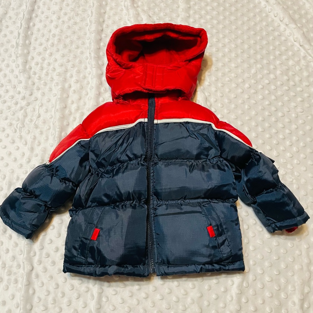 OKIE DOKIE Toddler Winter Puffer Coat with Detachable Hood
